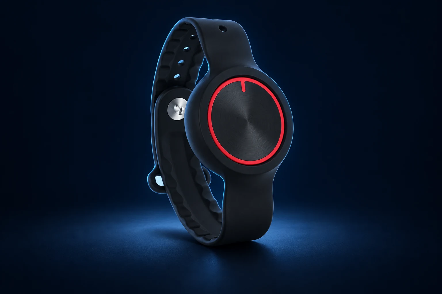 Tragbarer Notrufbutton mit Armband als Teil der gemeinsamen Lösung von Smart PSA und GroupAlarm.
